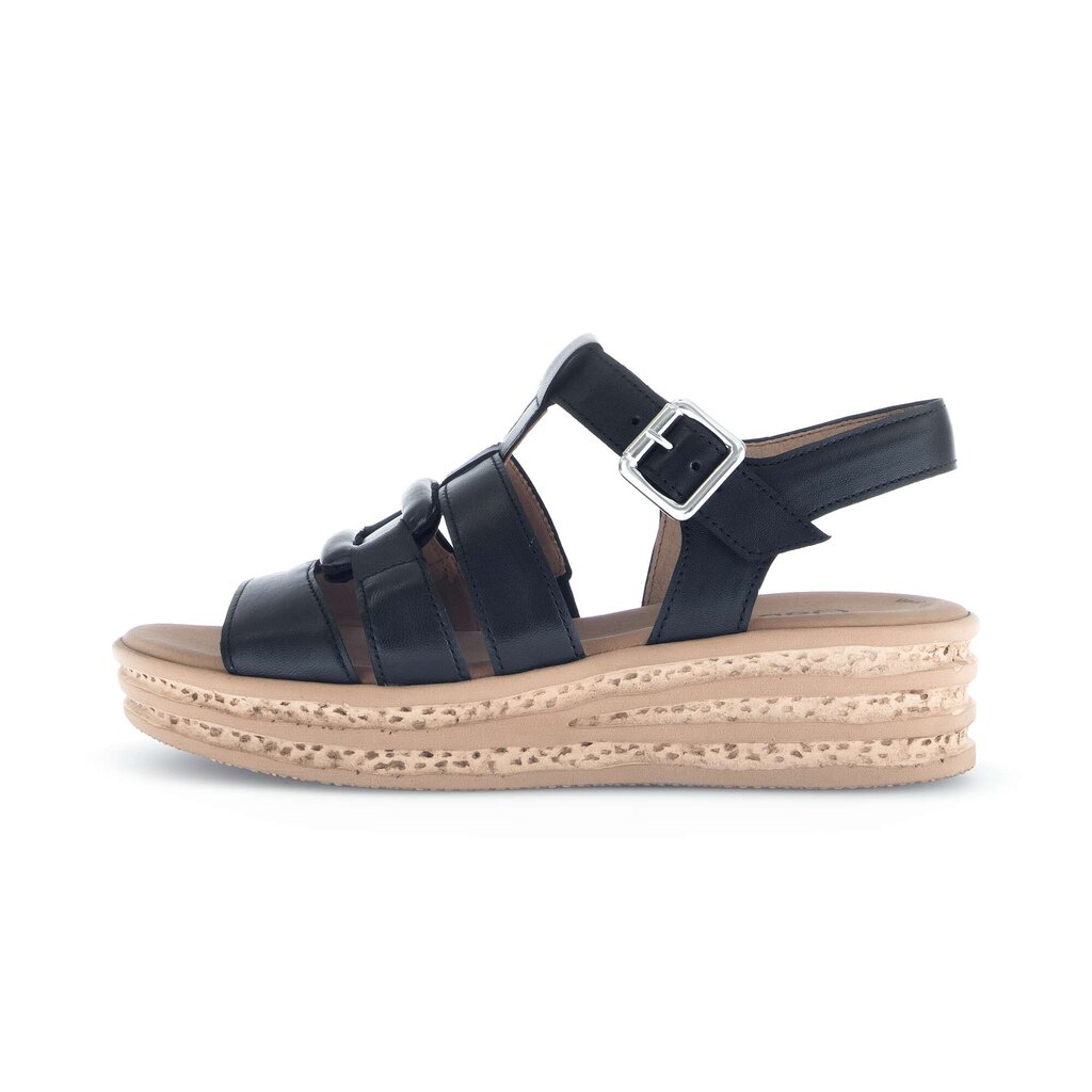 Sandale met plateauzool zwart