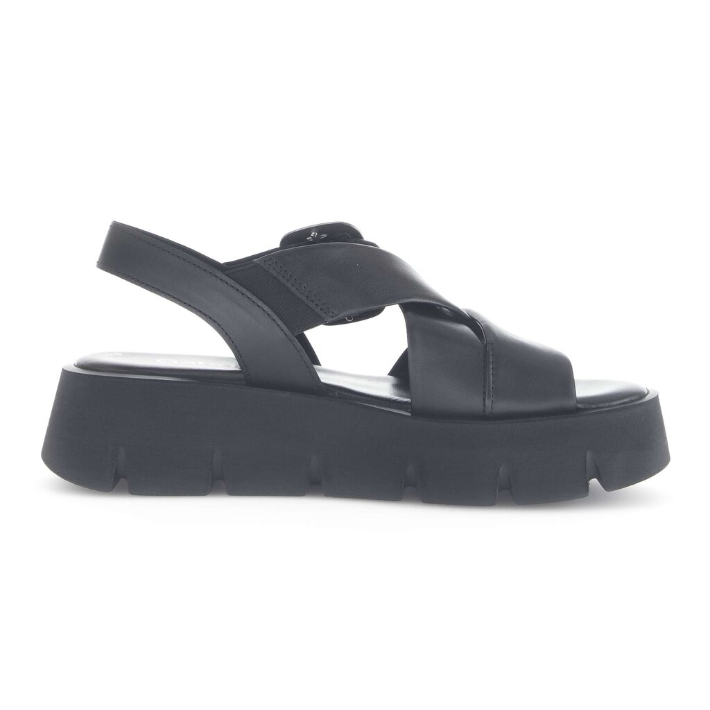 Sandale met plateauzool zwart