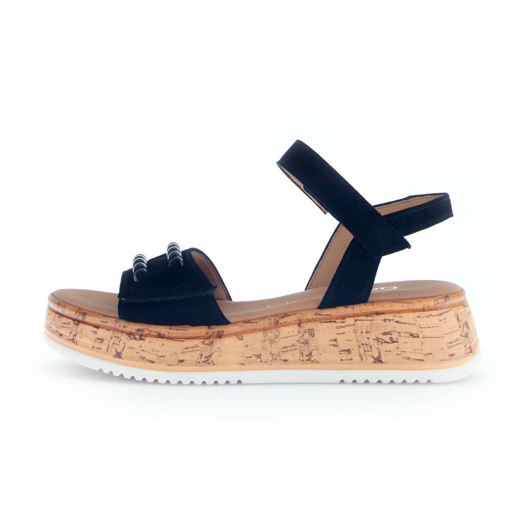 Sandale met plateauzool zwart