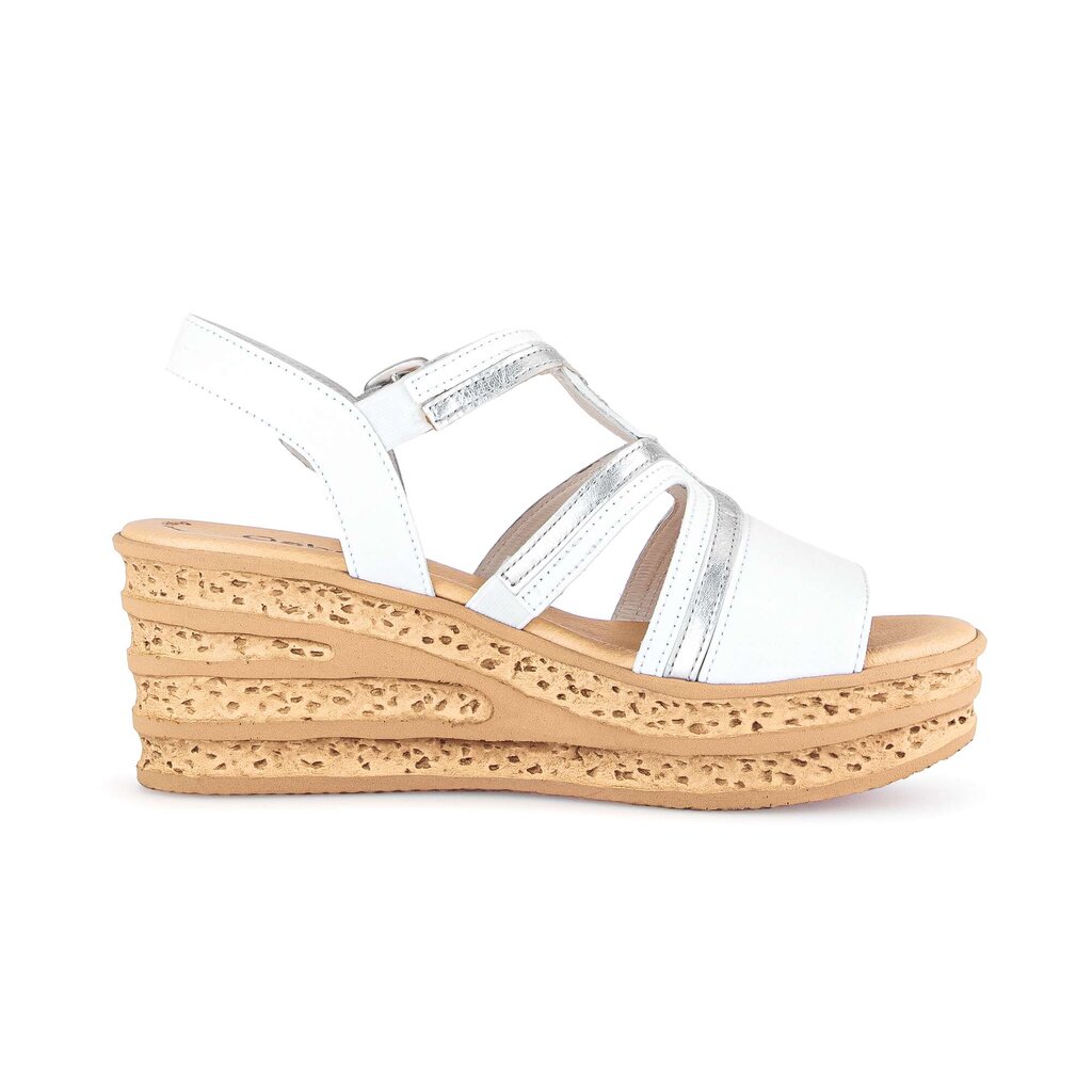 Sandaleno met sleehak wit