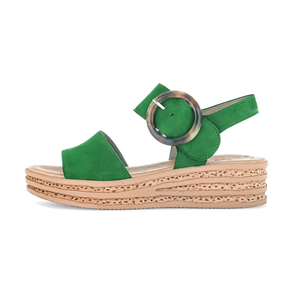 Sandale met plateauzool groen