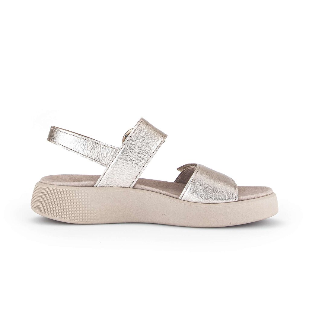 Sandale met plateauzool goud