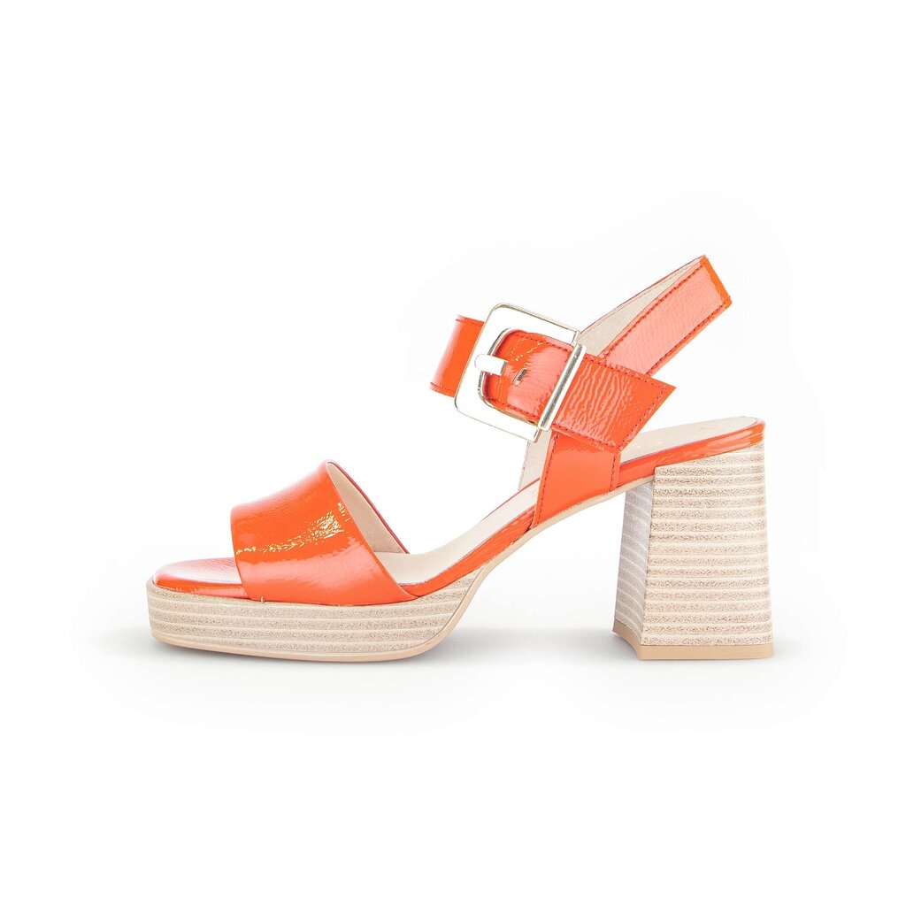 Sandale met plateauzool oranje