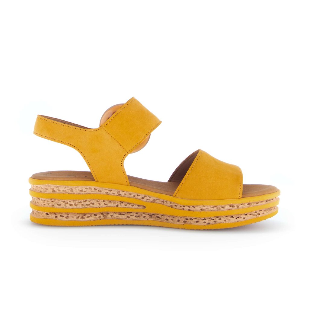 Sandale met plateauzool geel