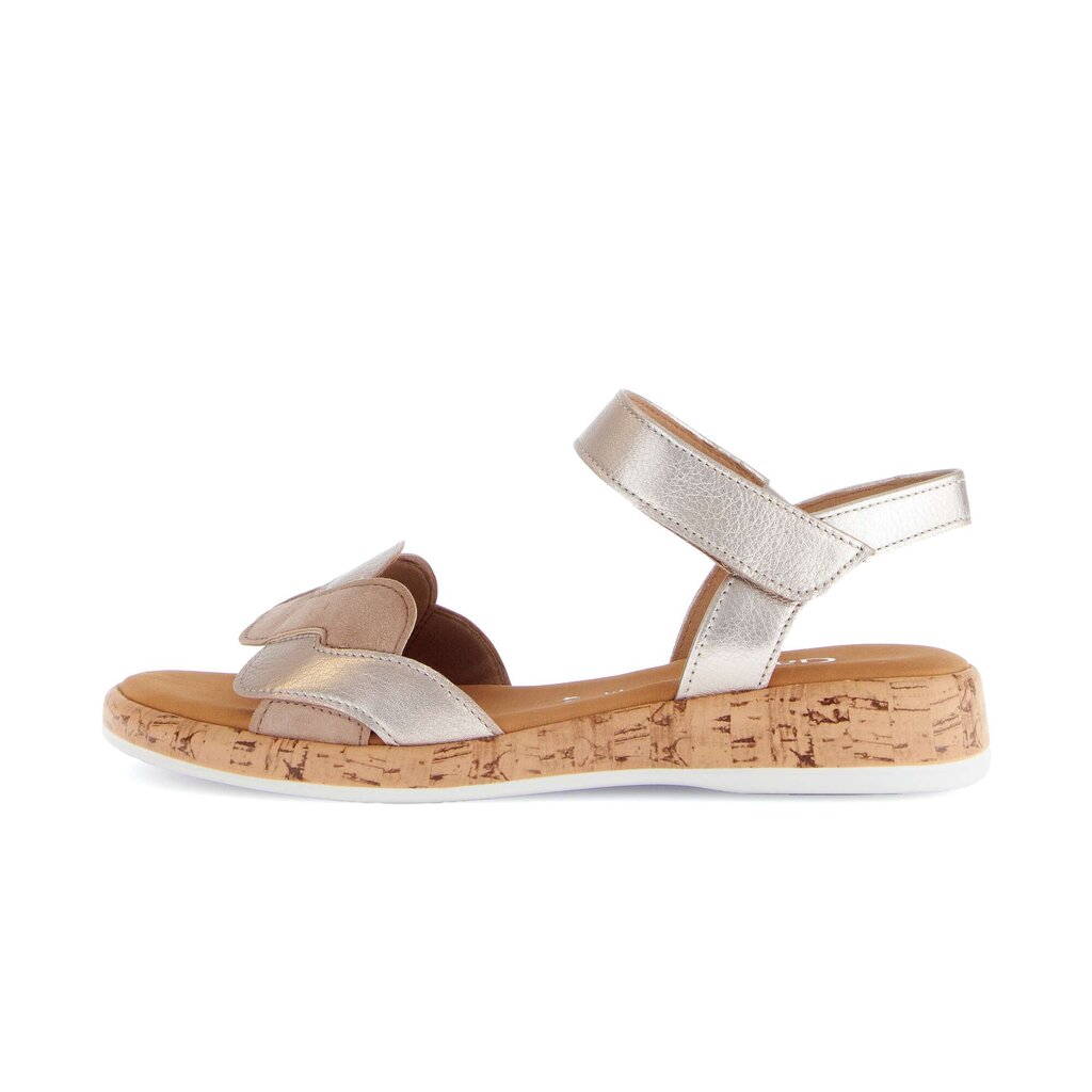 Sandal met riempjes goud