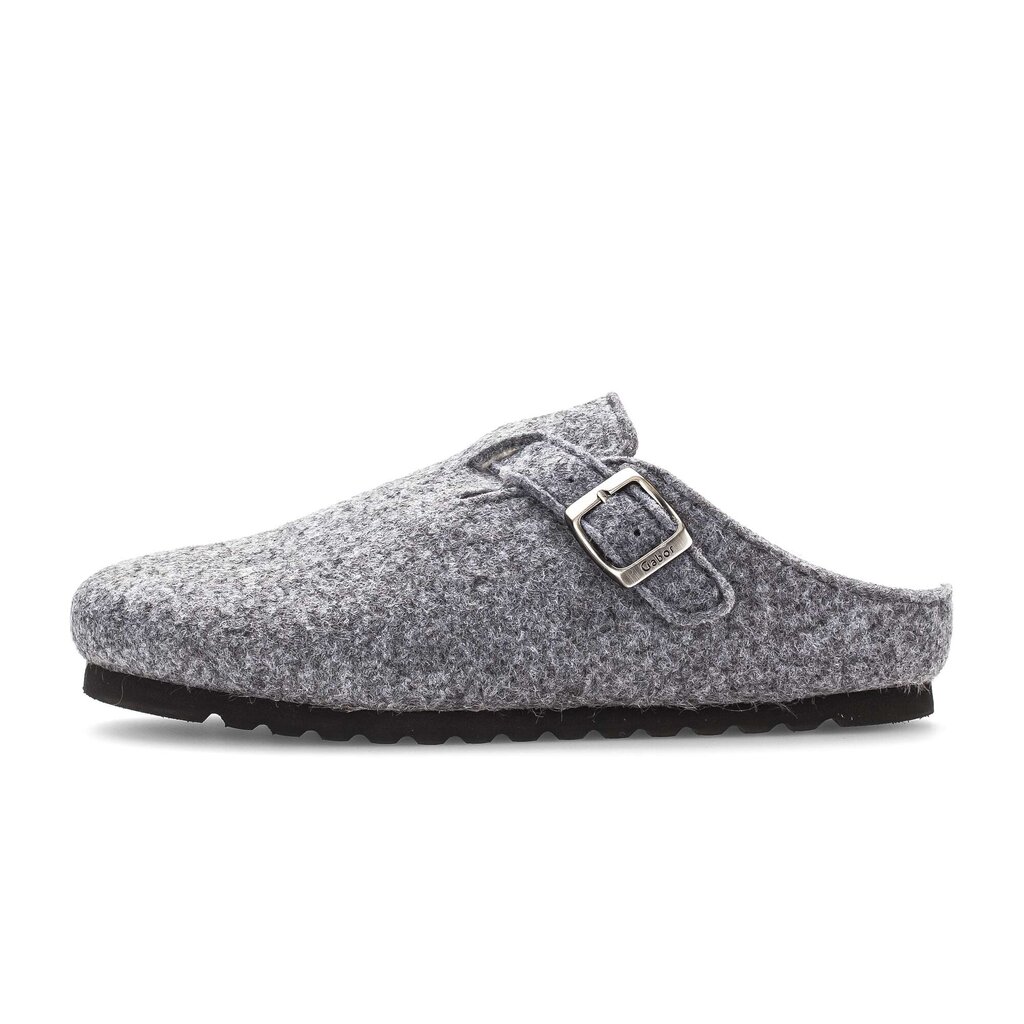 Pluche pantoffel grijs