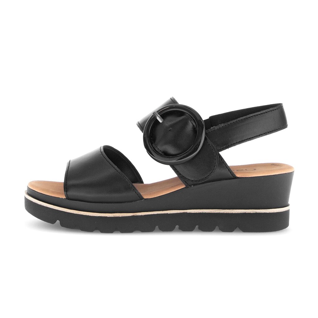 Sandale met plateauzool zwart