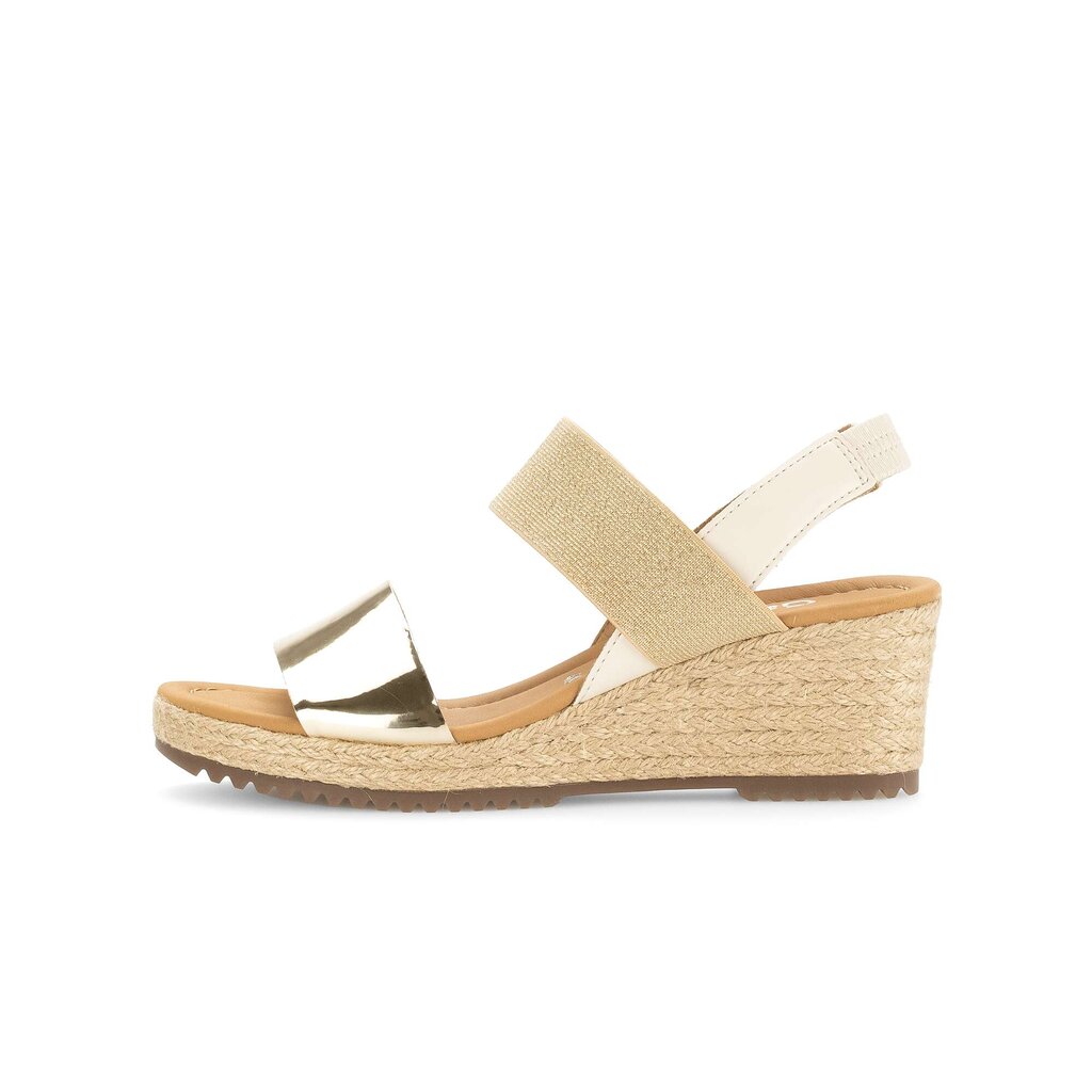 Sandaleno met sleehak goud