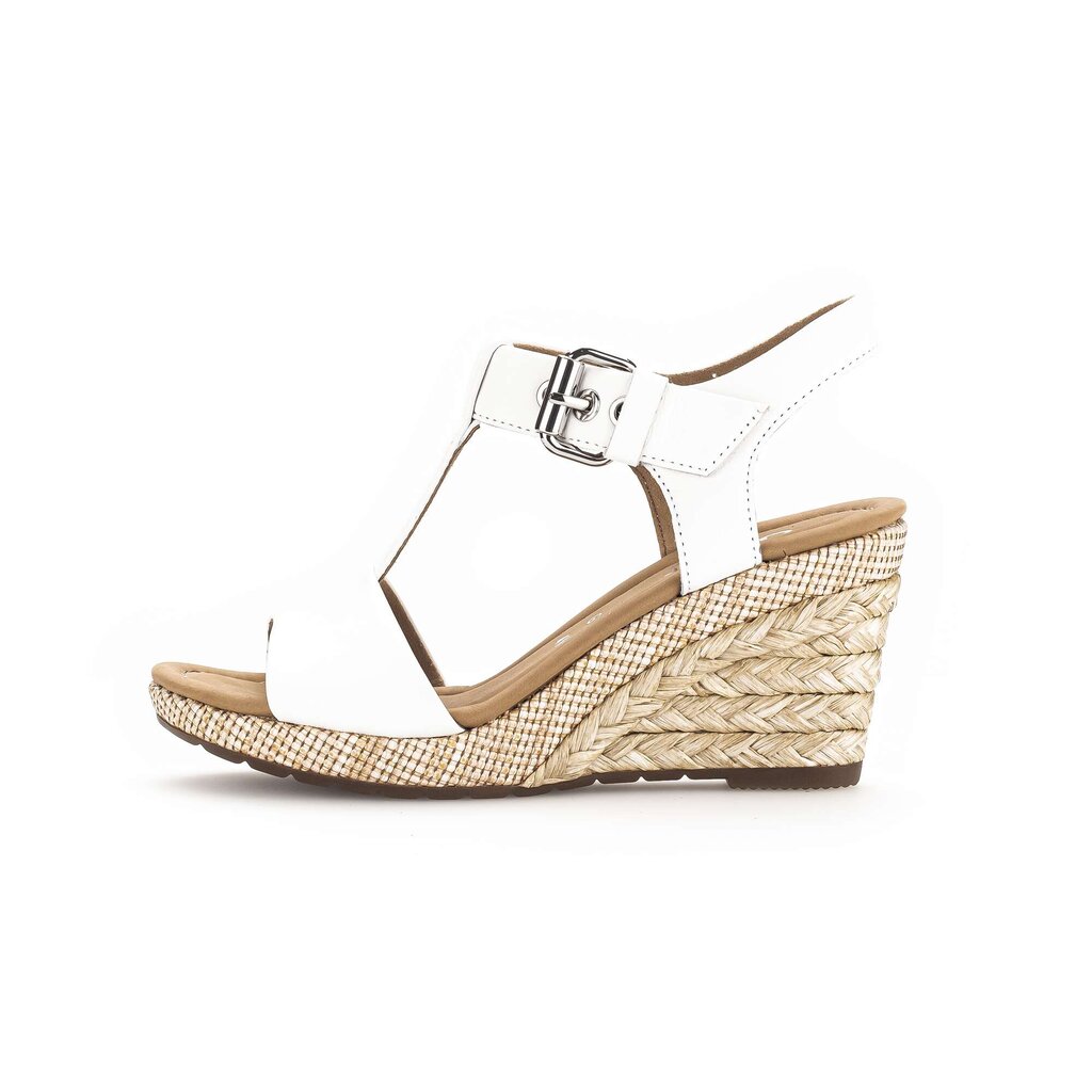 Sandaleno met sleehak wit