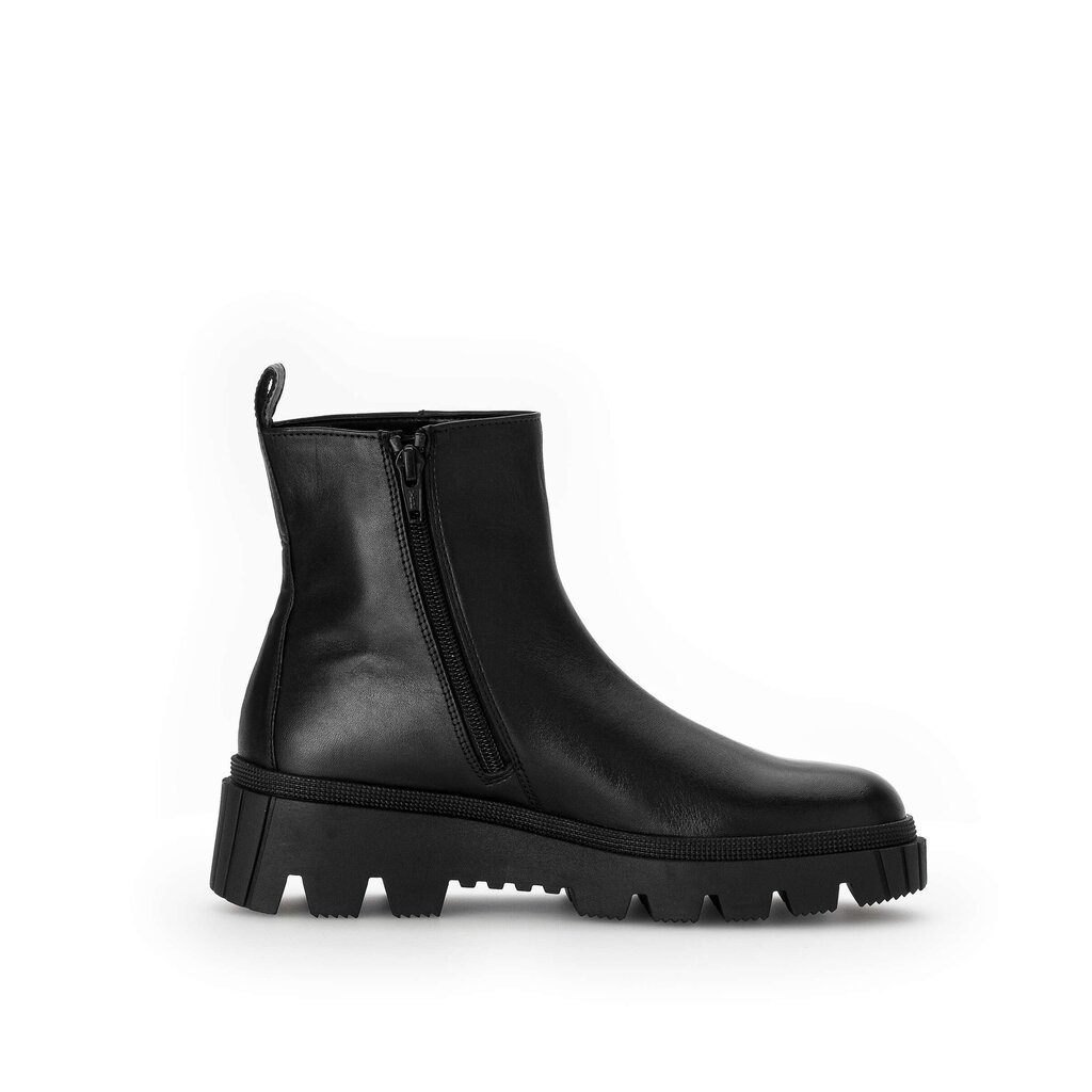 Enkellaarsjes op plateau zwart