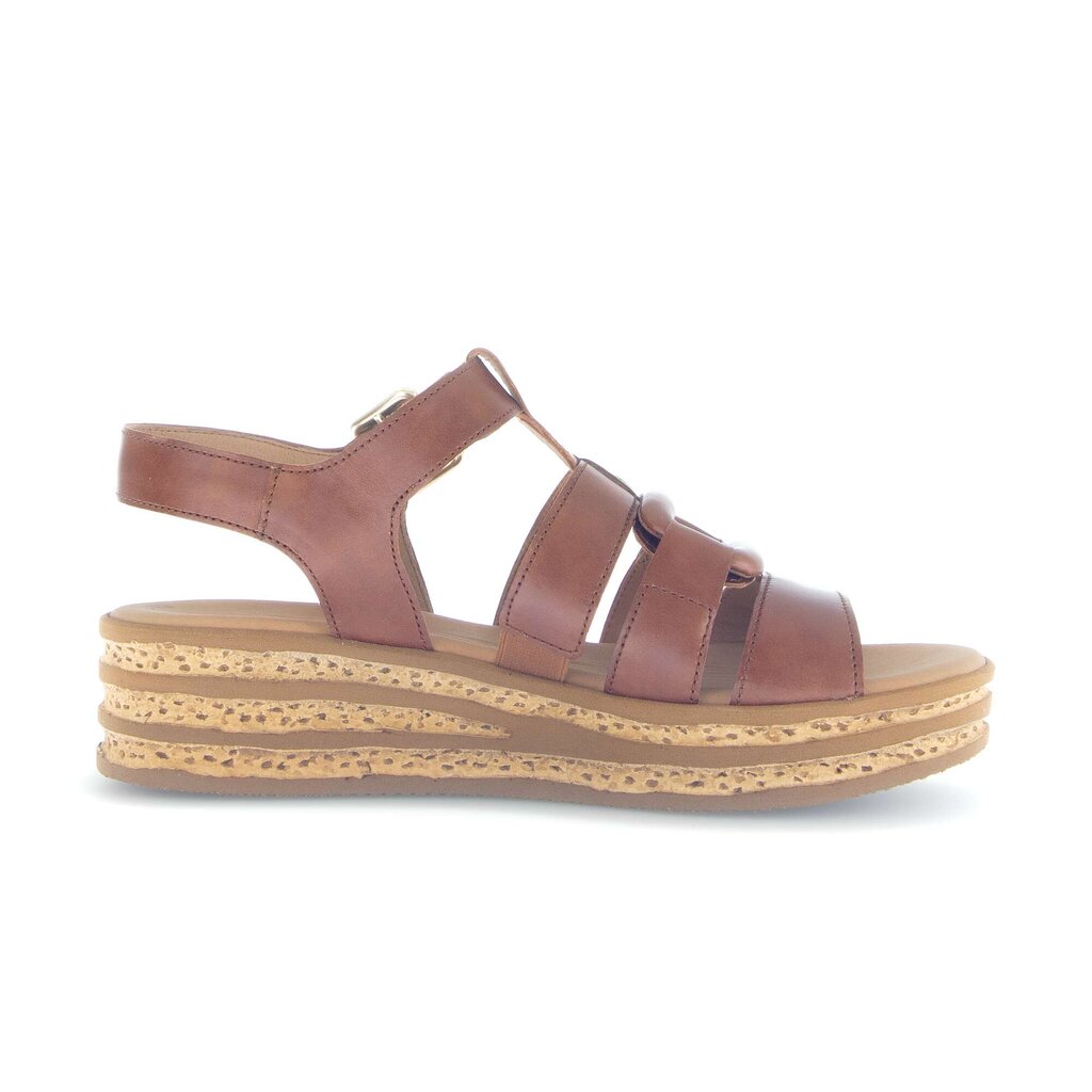 Sandale met plateauzool bruin