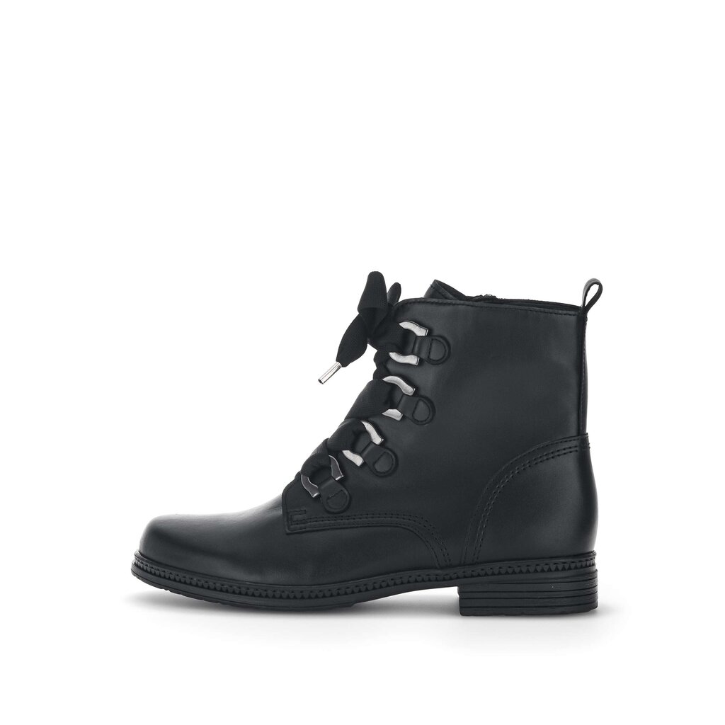 Enkellaarsjes met veter zwart