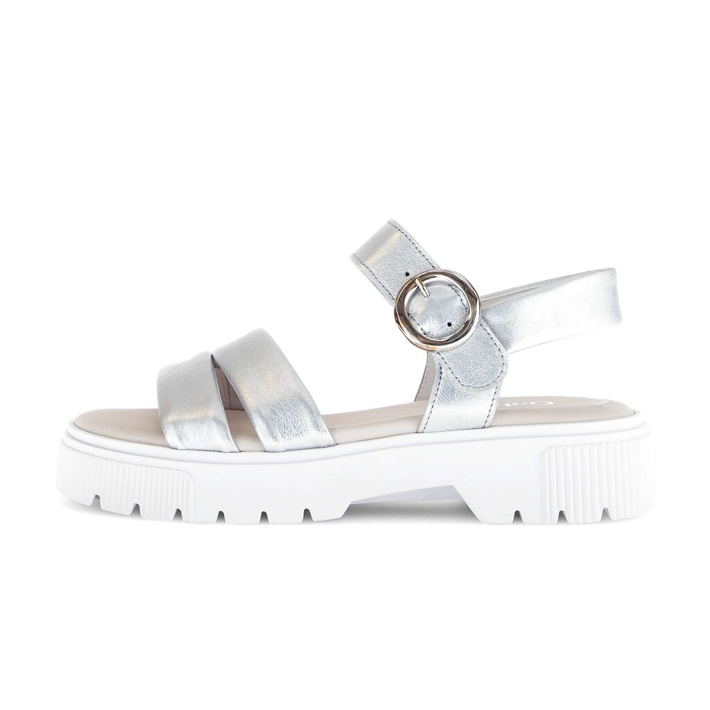 Sandal met riempjes zilver