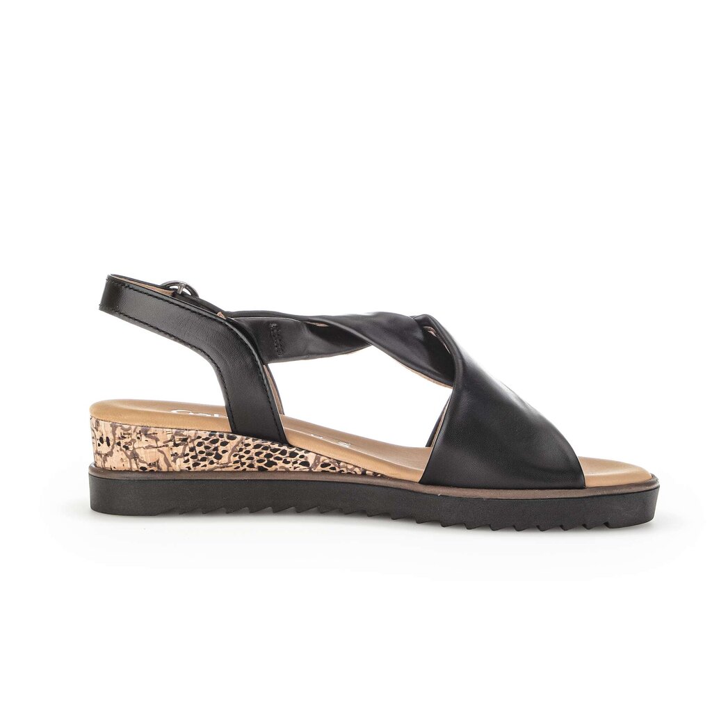 Sandaleno met sleehak zwart