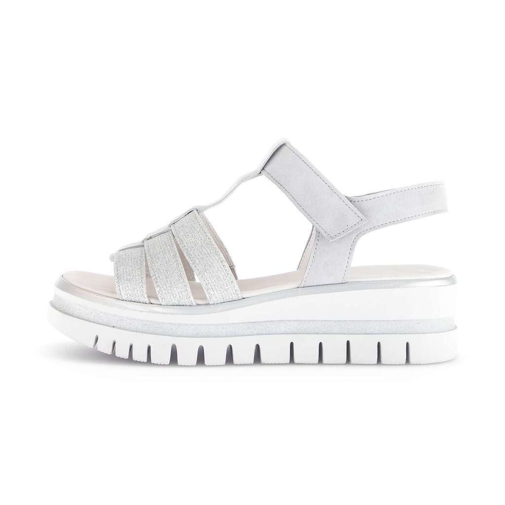 Sandale met plateauzool grijs