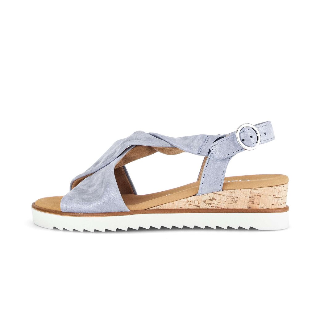 Sandaleno met sleehak blauw