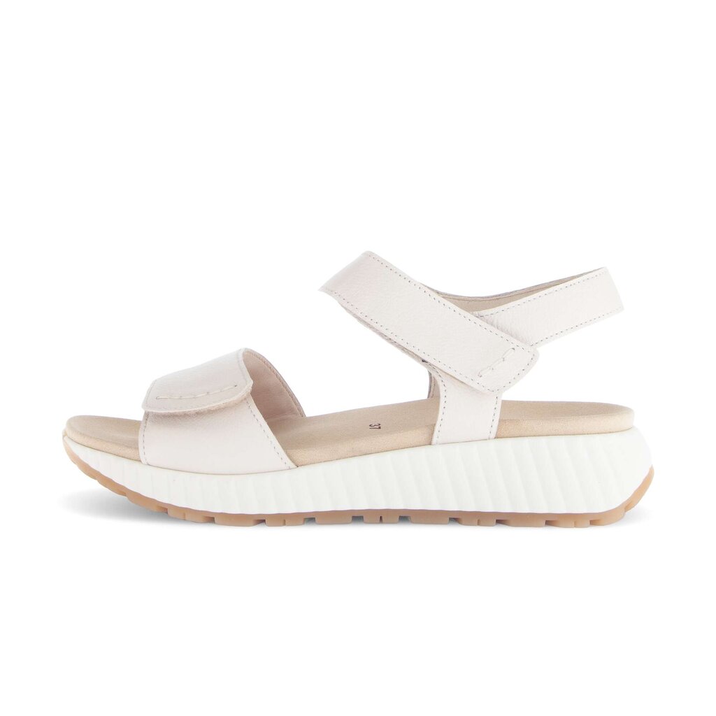 Sandal met riempjes crème