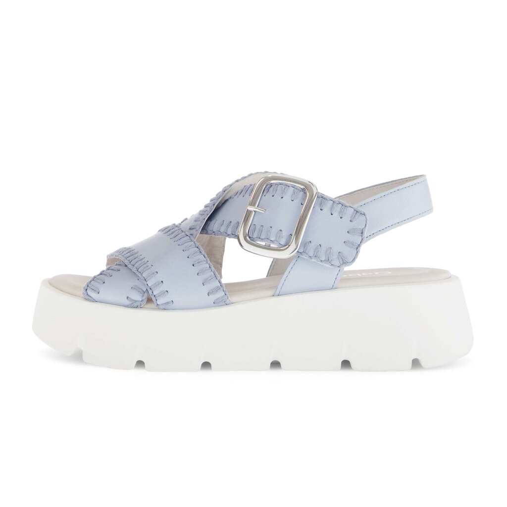 Sandale met plateauzool blauw