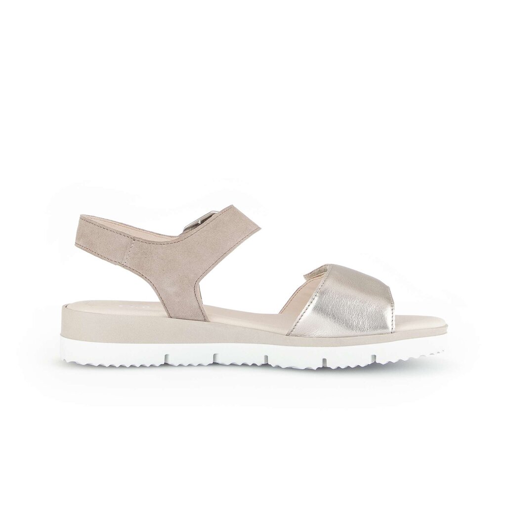 Sandal met riempjes beige