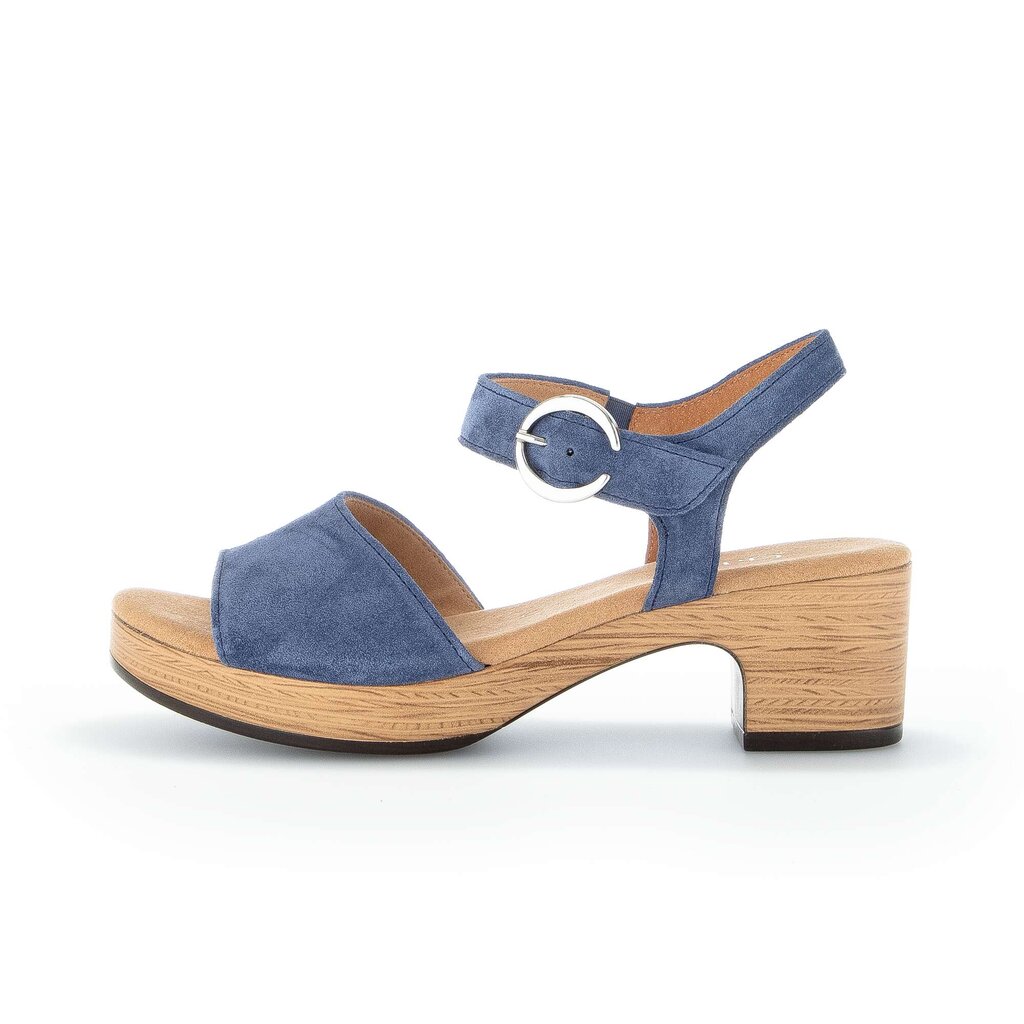 Sandale met plateauzool blauw