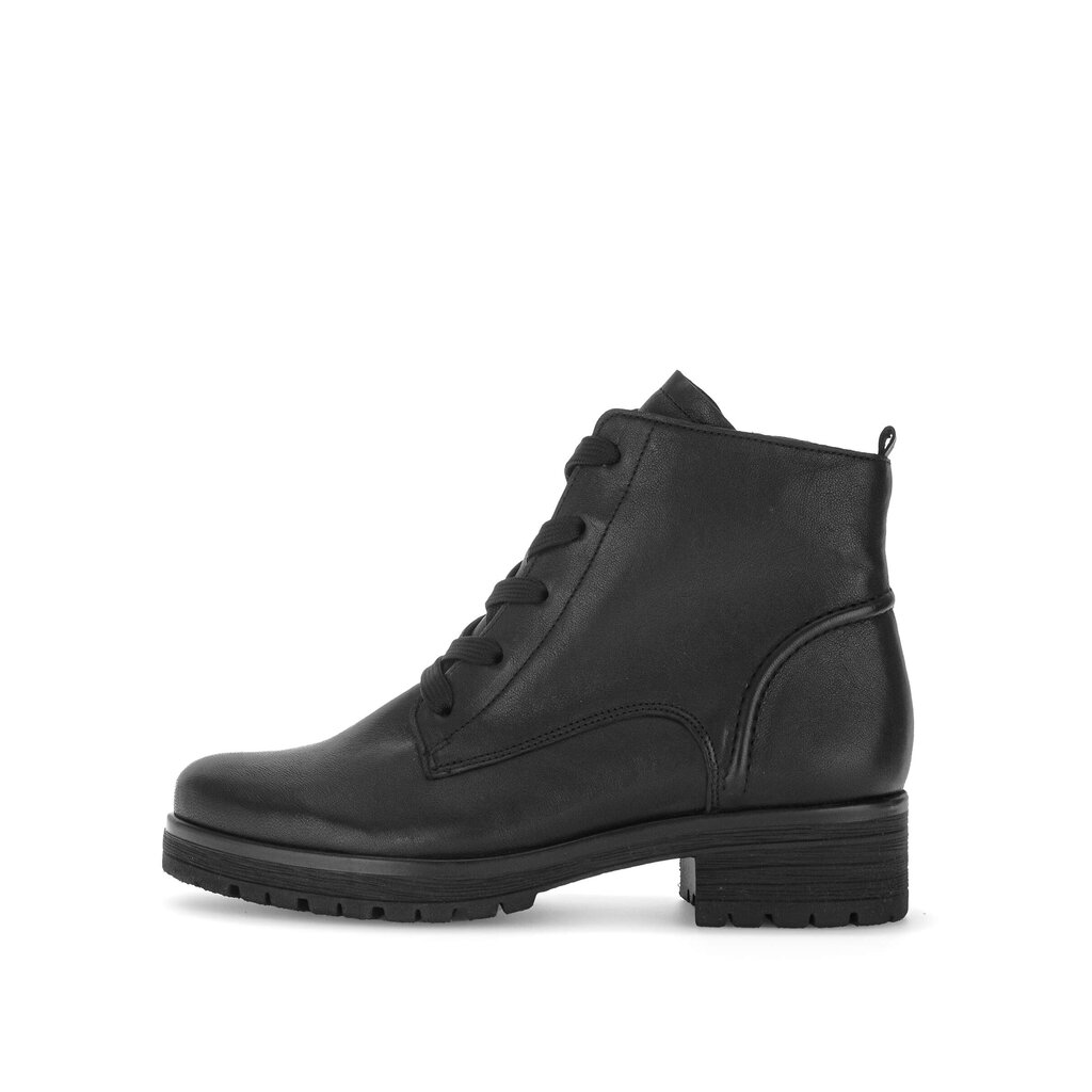 Enkellaarsjes met veter zwart