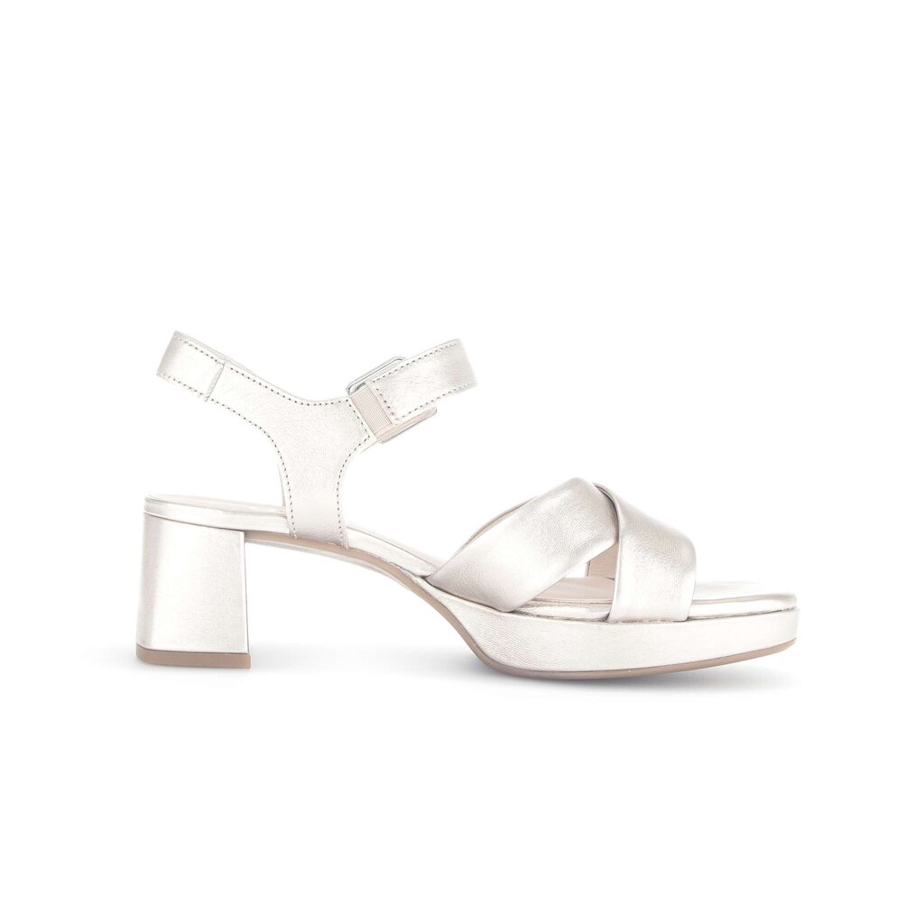 Sandale met plateauzool goud