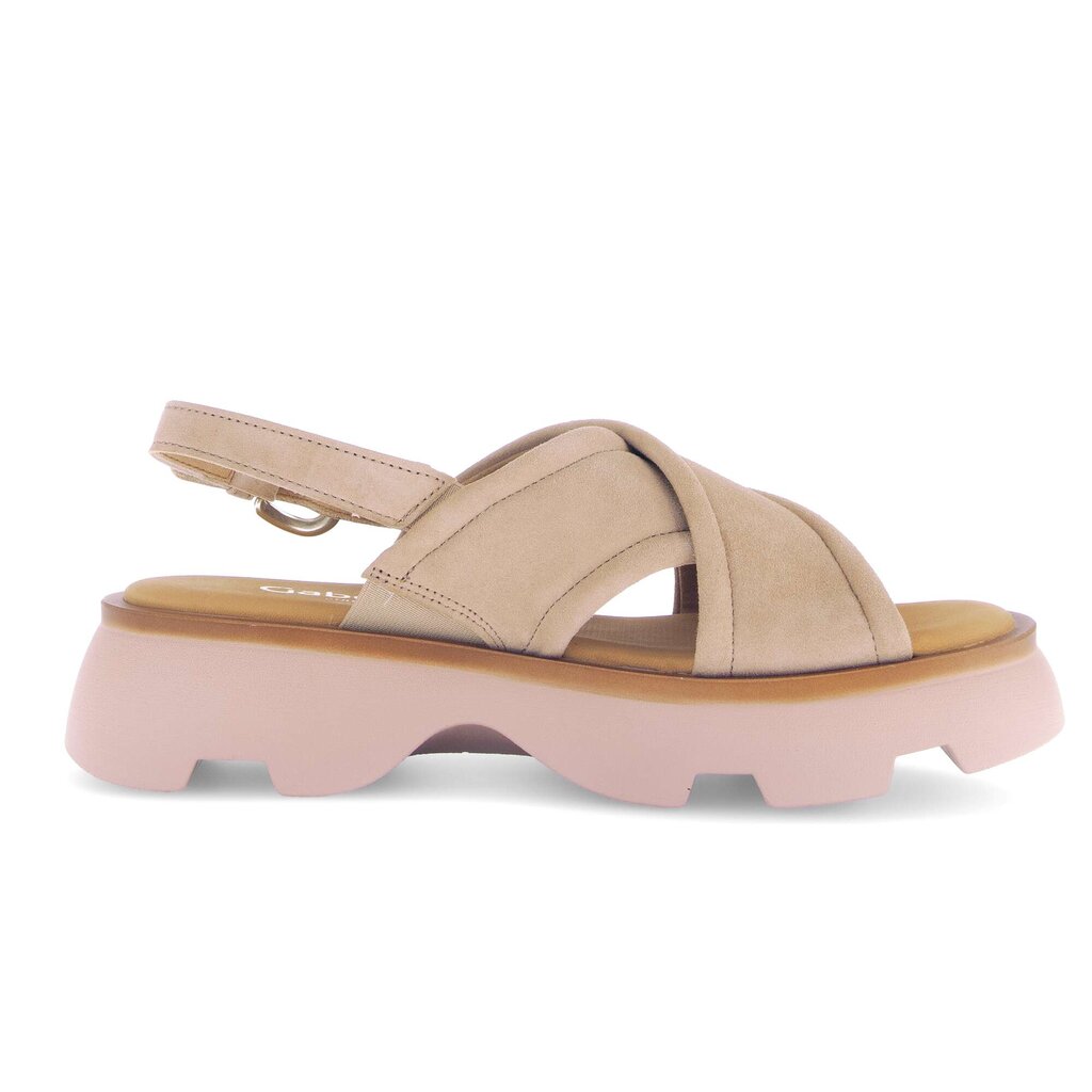 Sandal met riempjes beige