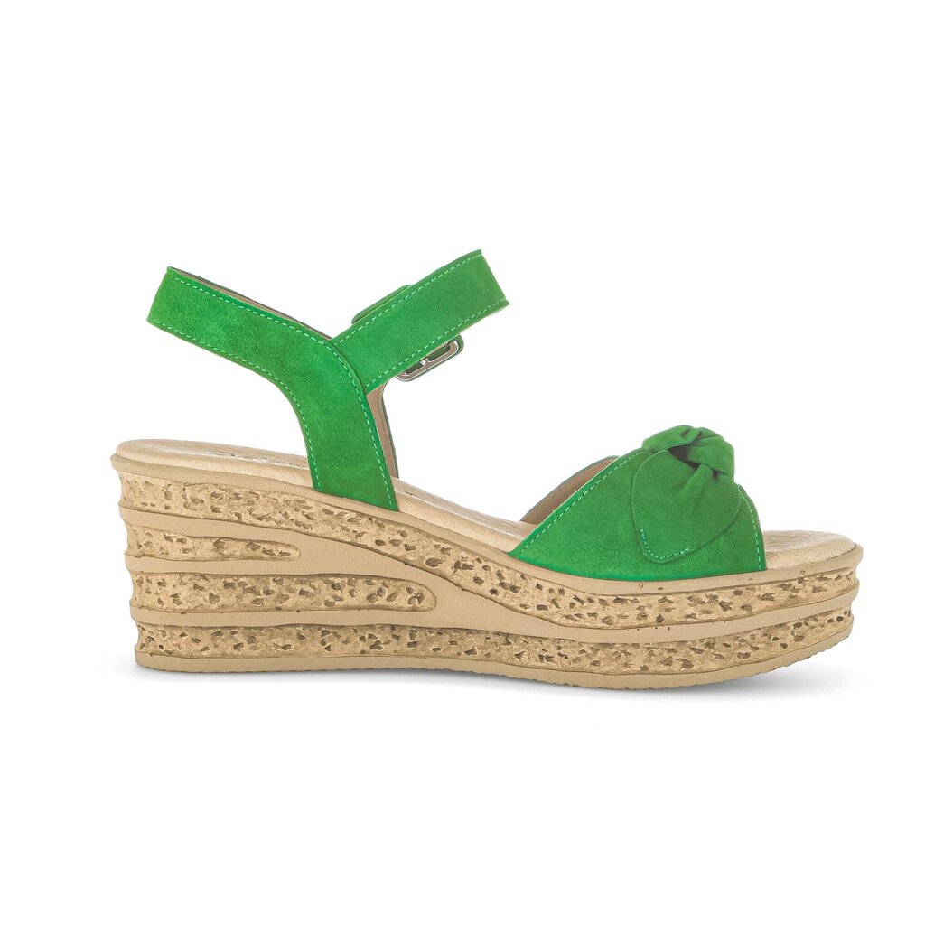 Sandaleno met sleehak groen