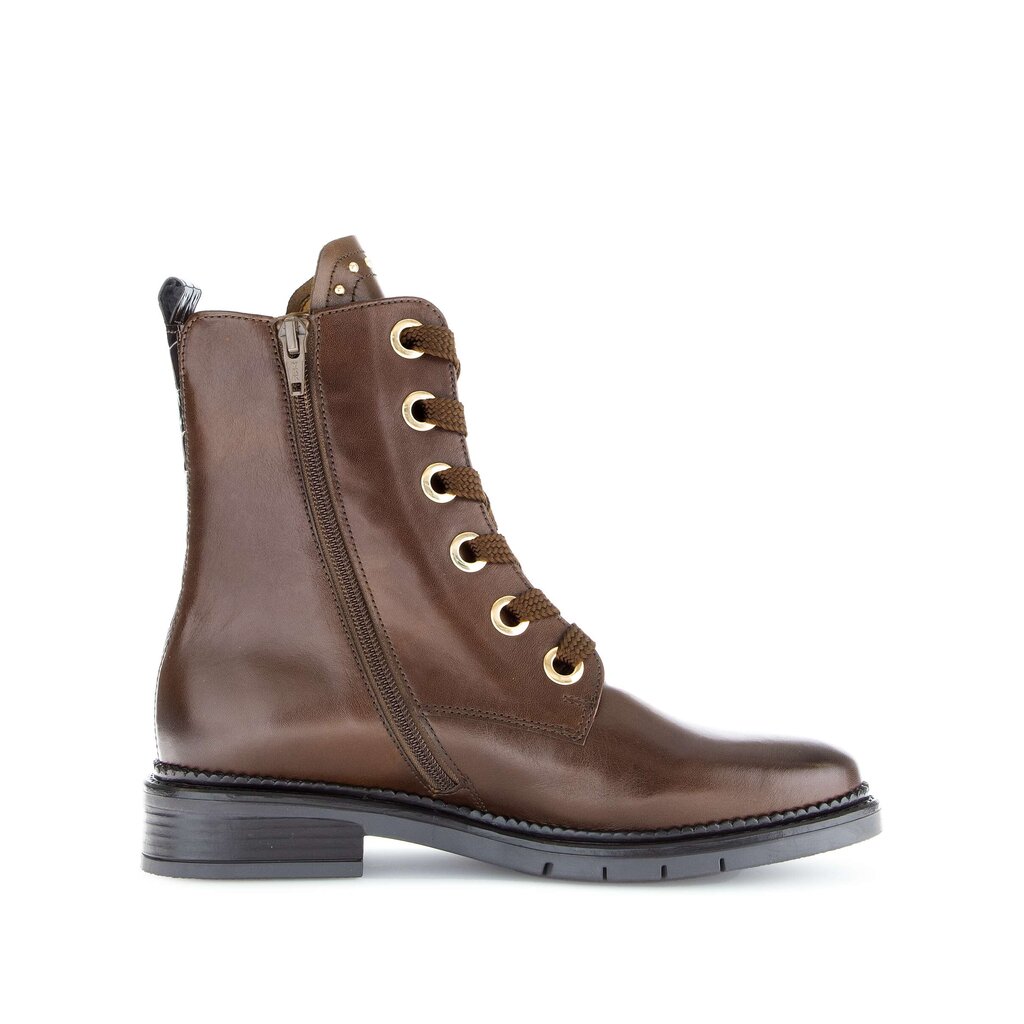 Enkellaarsjes met veter bruin