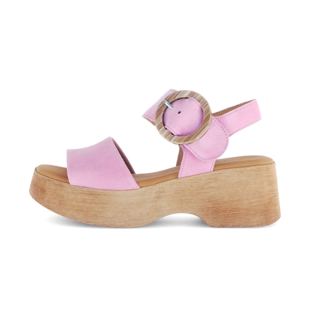 Sandal met riempjes rose