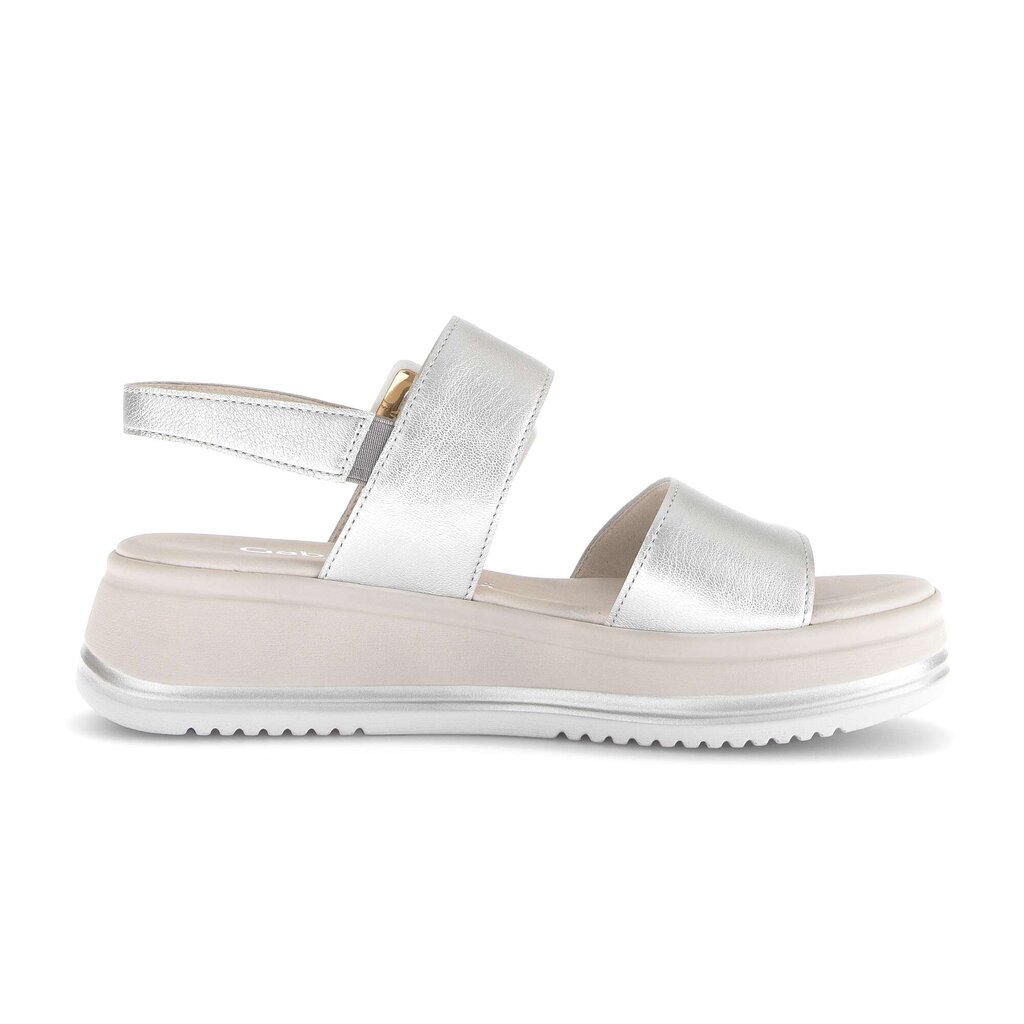 Sandale met plateauzool zilver