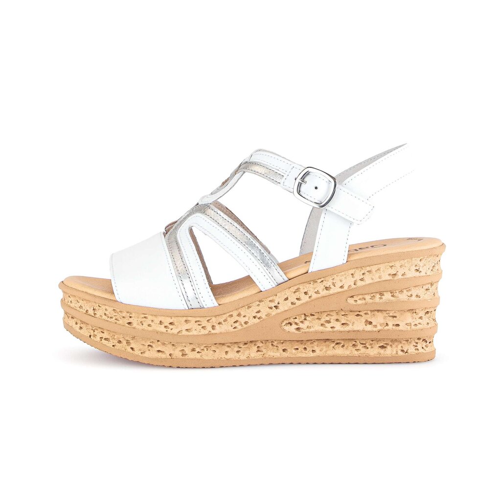 Sandaleno met sleehak wit