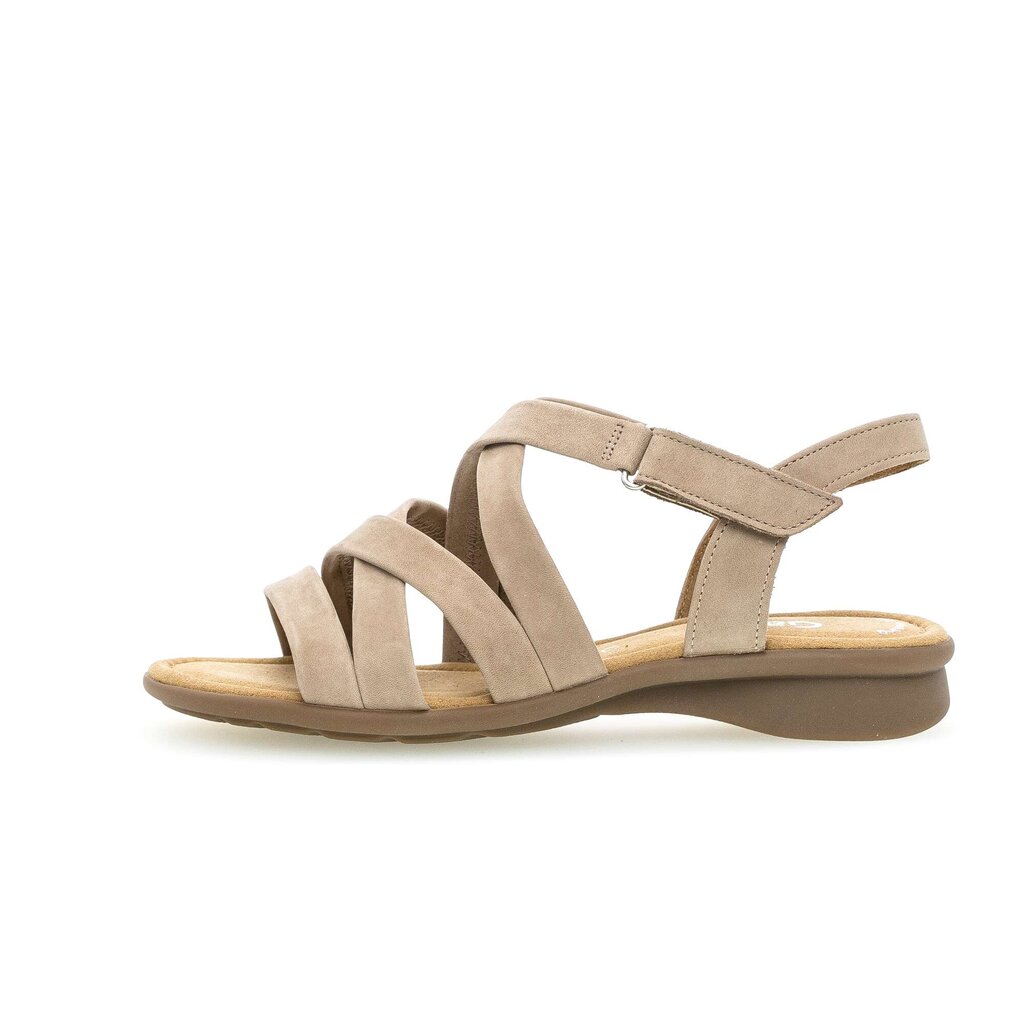 Sandal met riempjes beige