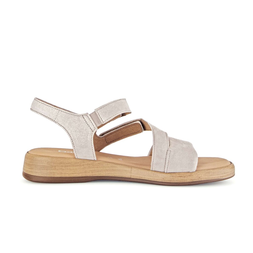 Sandal met riempjes beige
