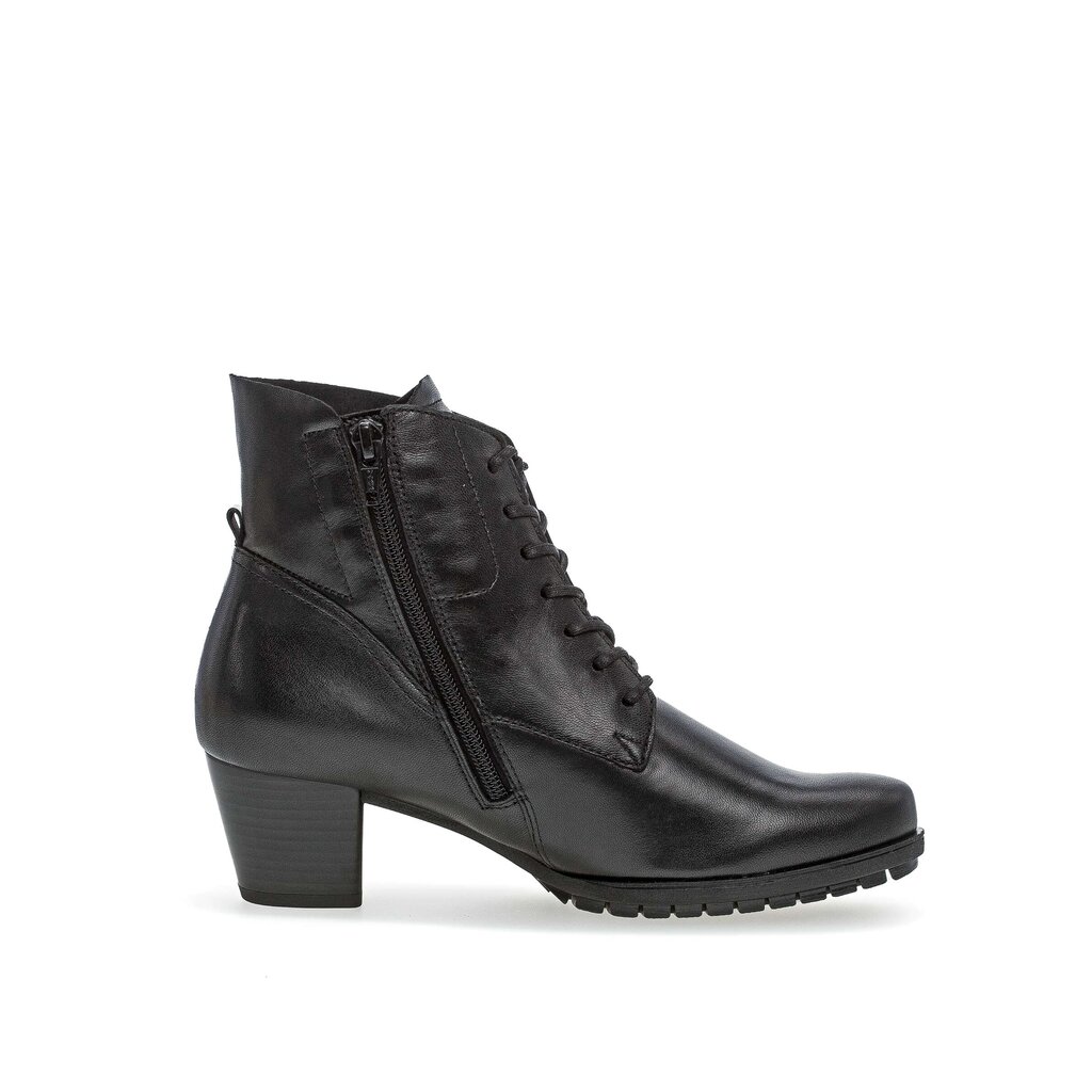 Enkellaarsjes met veter zwart