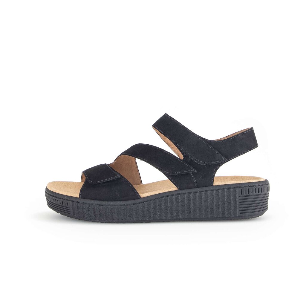 Sandale met plateauzool zwart