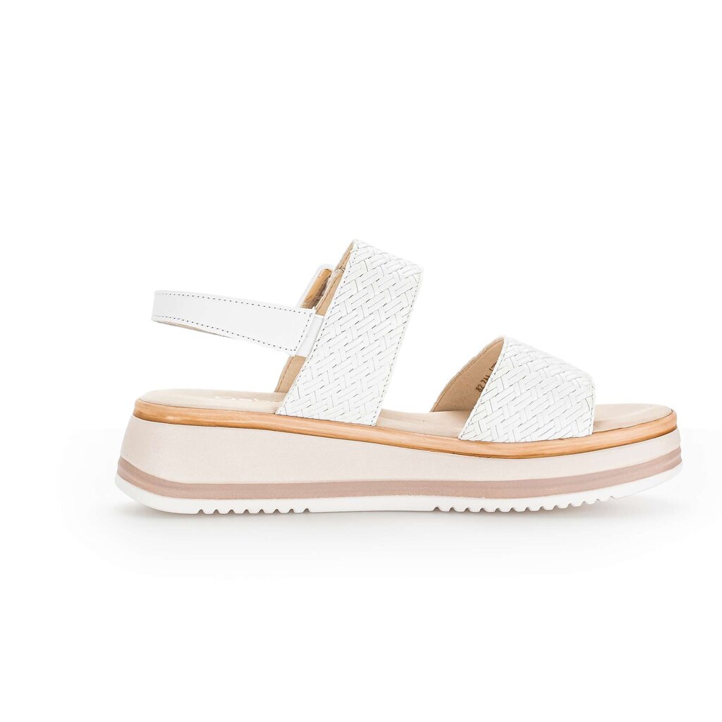 Sandale met plateauzool wit