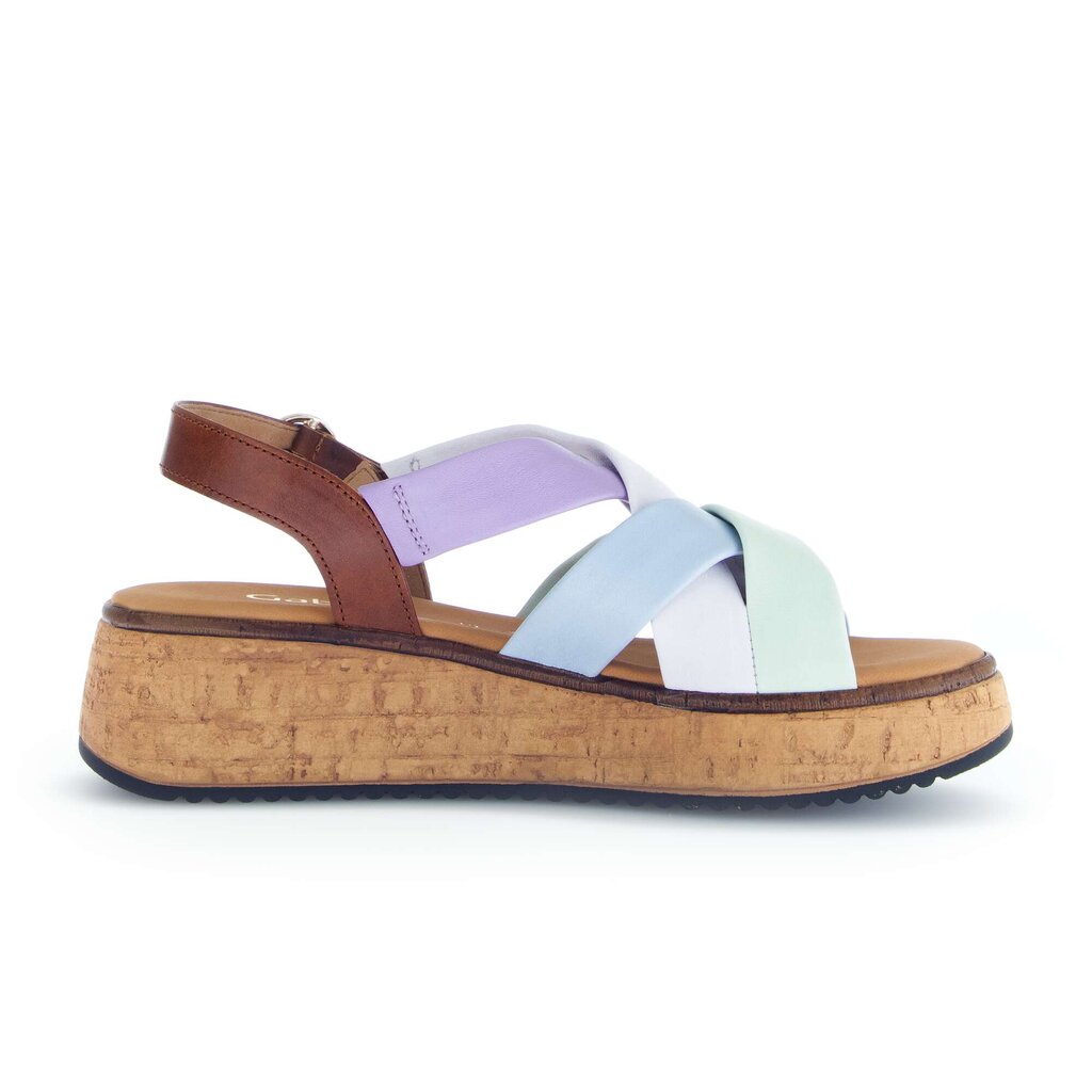 Sandale met plateauzool multicolour