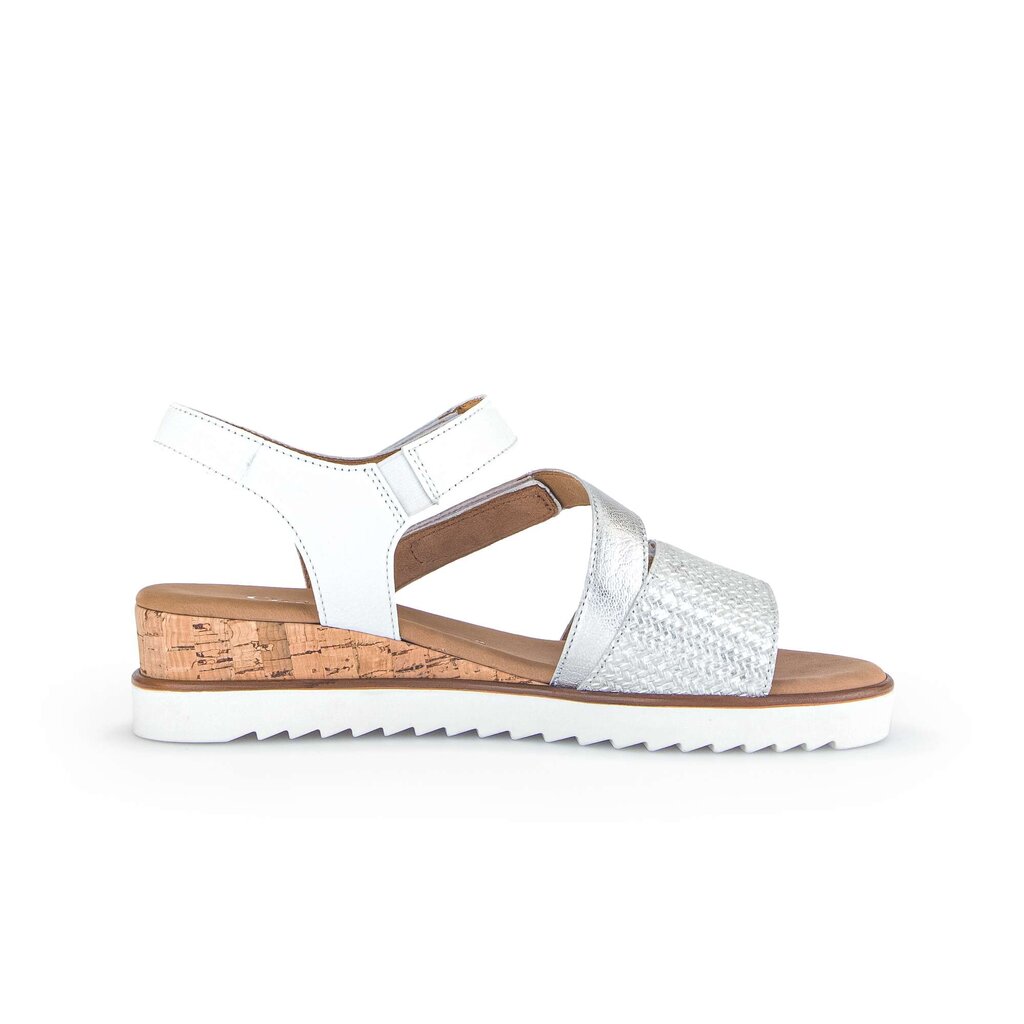 Sandaleno met sleehak wit