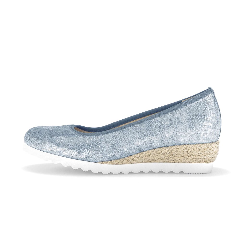 Pump met sleehak blauw