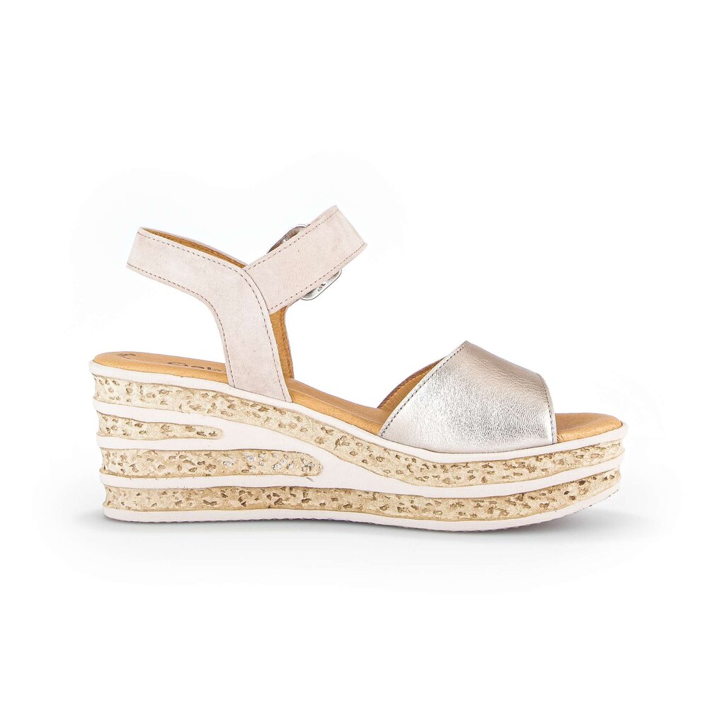 Sandaleno met sleehak rose