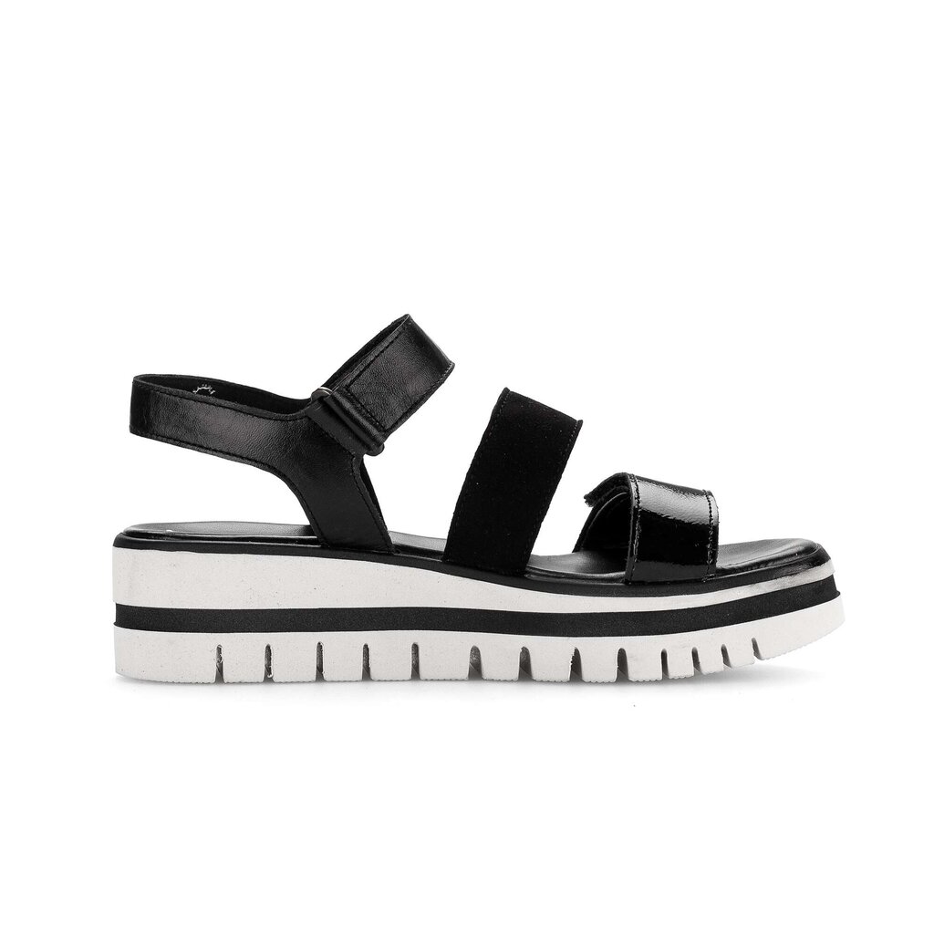 Sandale met plateauzool zwart