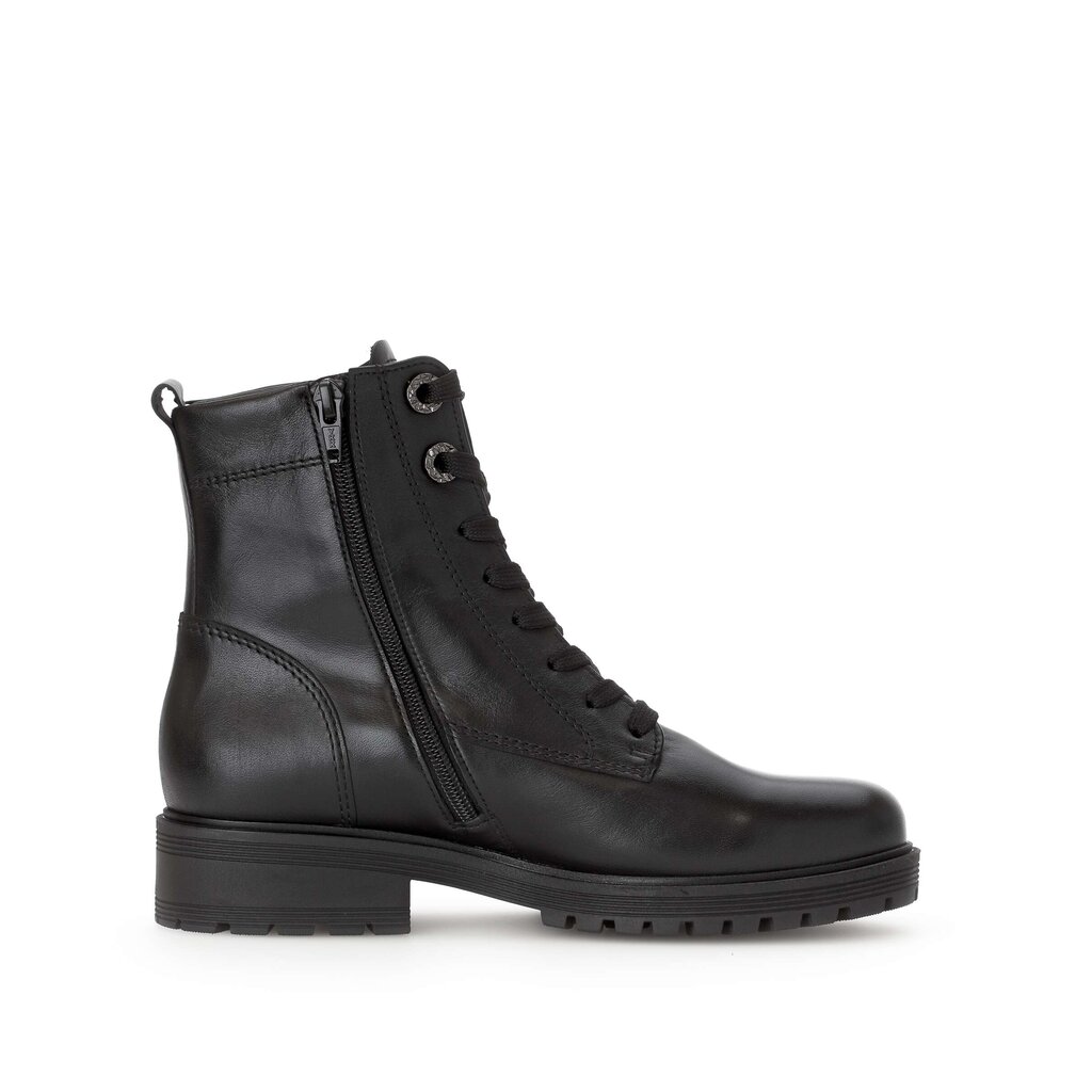 Enkellaarsjes met veter zwart