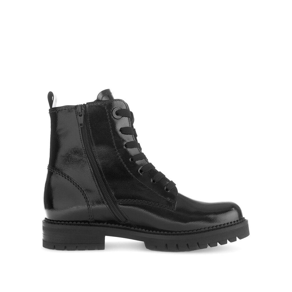 Enkellaarsjes met veter zwart