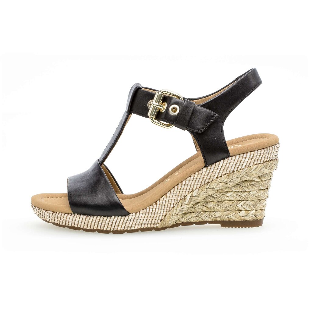 Sandaleno met sleehak zwart