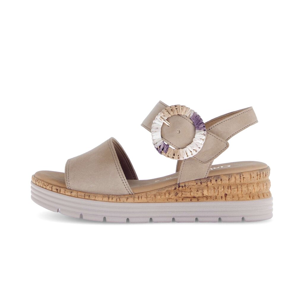 Sandal met riempjes beige
