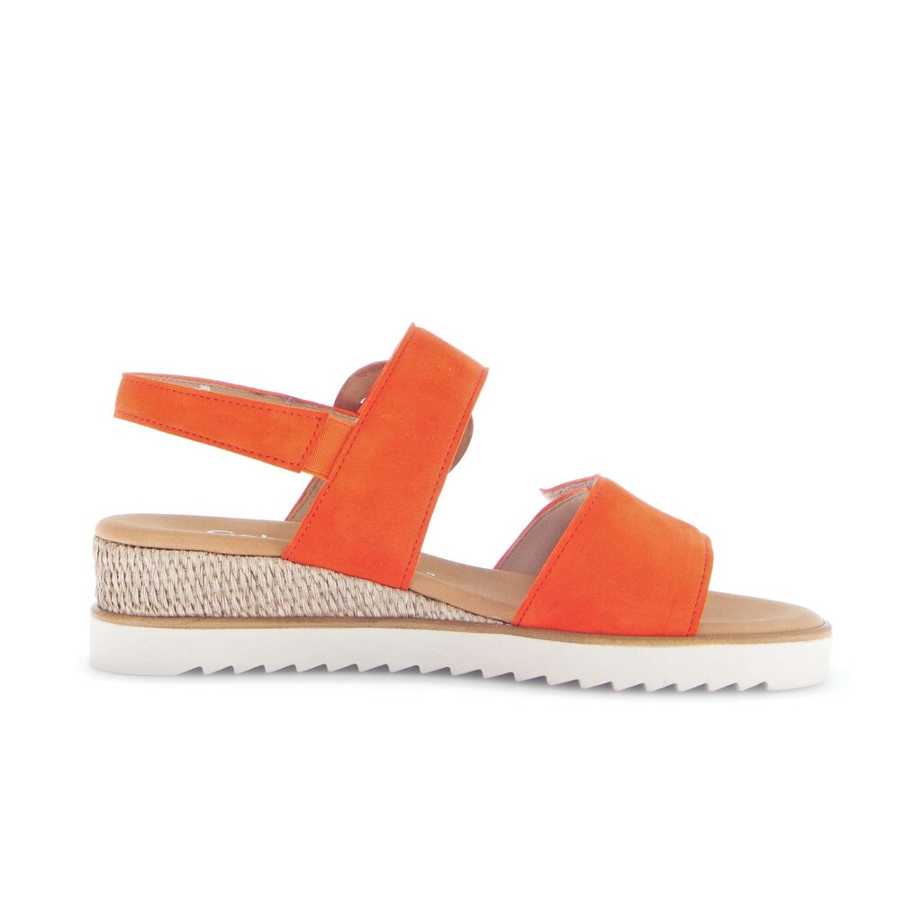 Sandaleno met sleehak oranje