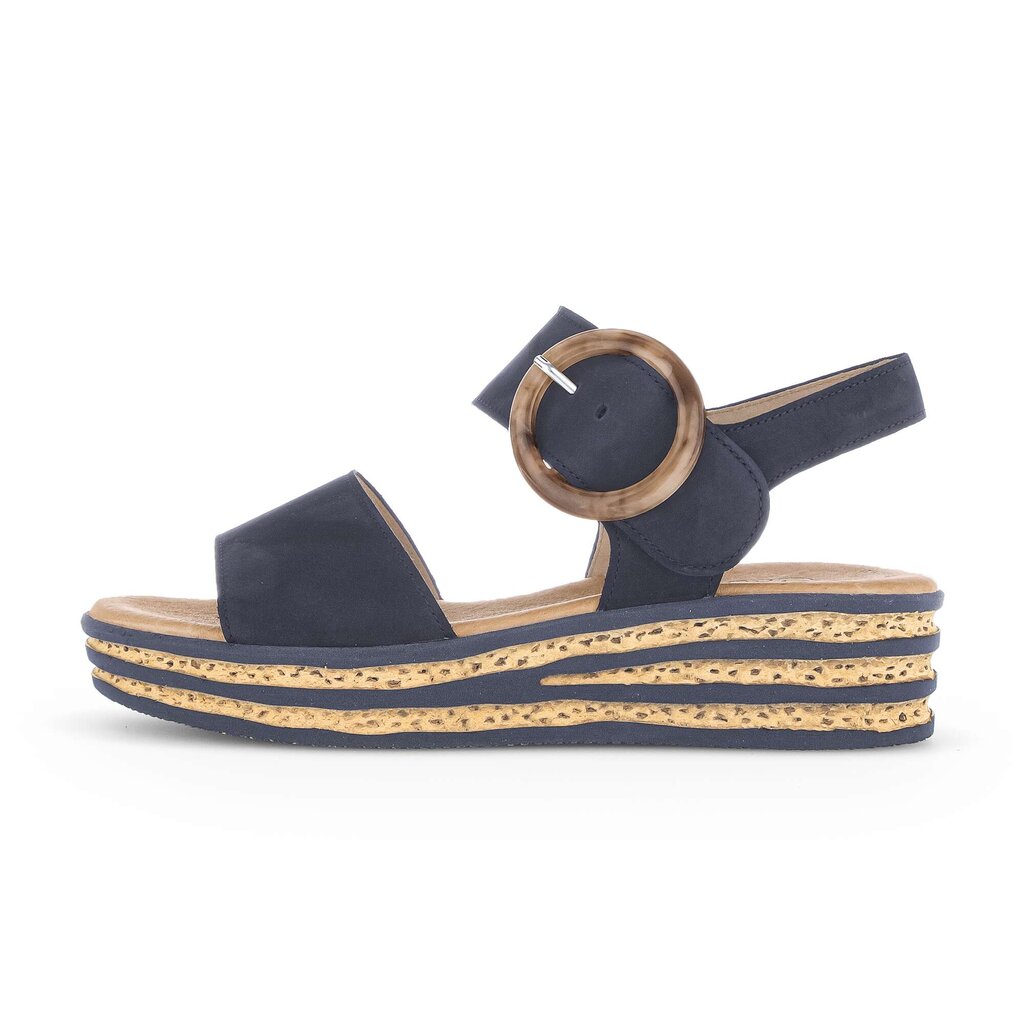 Sandale met plateauzool blauw