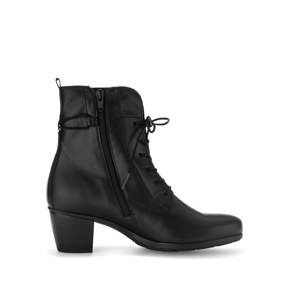 Enkellaarsjes met veter zwart