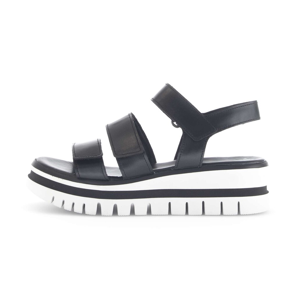 Sandale met plateauzool zwart